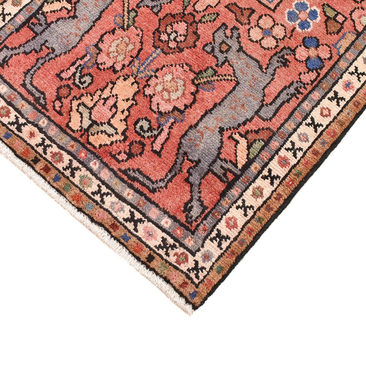 Tapis persan - Nomadic - 105 x 62 cm - rouge clair