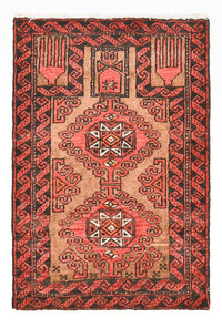 Tapis persan - Nomadic - 70 x 49 cm - rouge