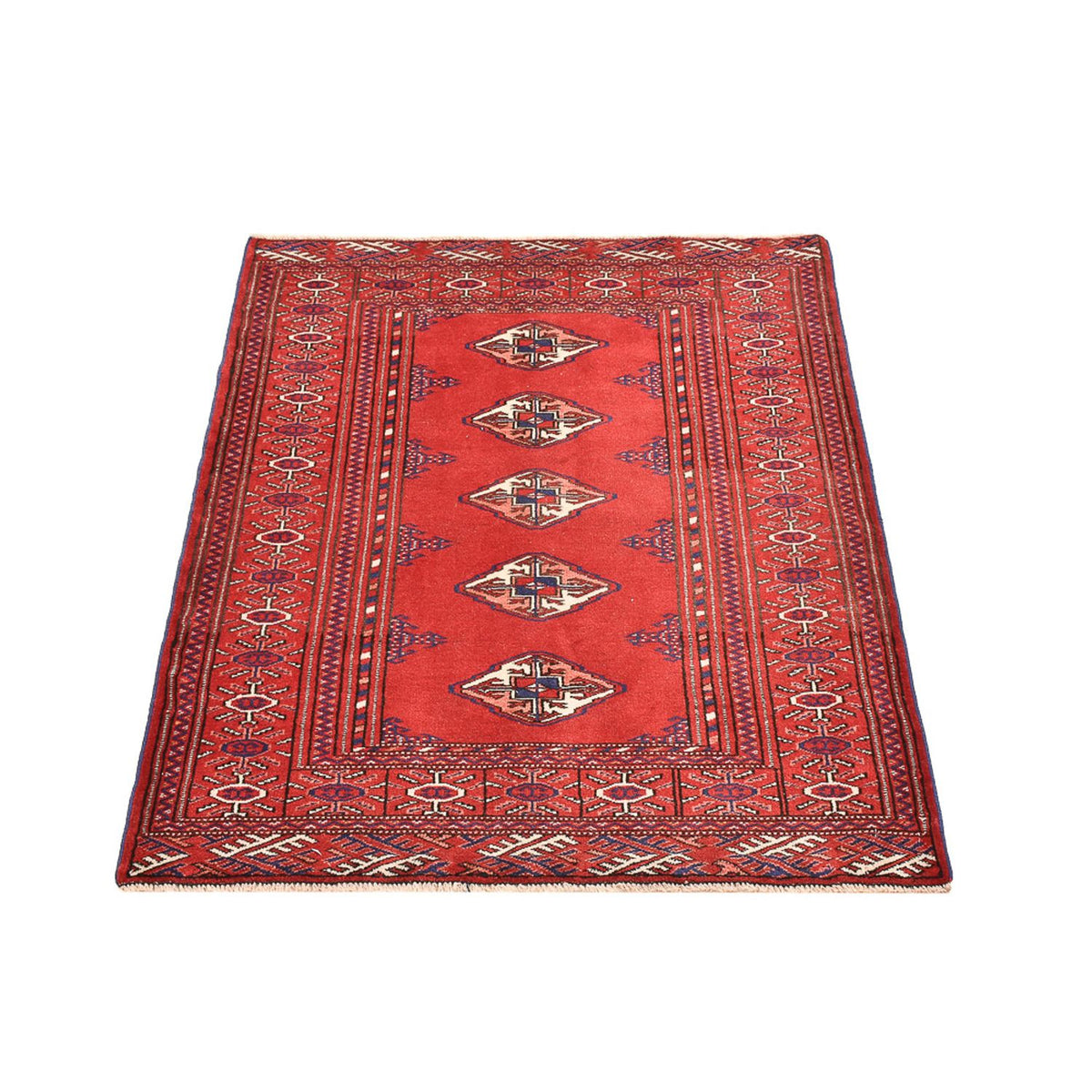 Tapis Turkaman - 115 x 87 cm - rouge
