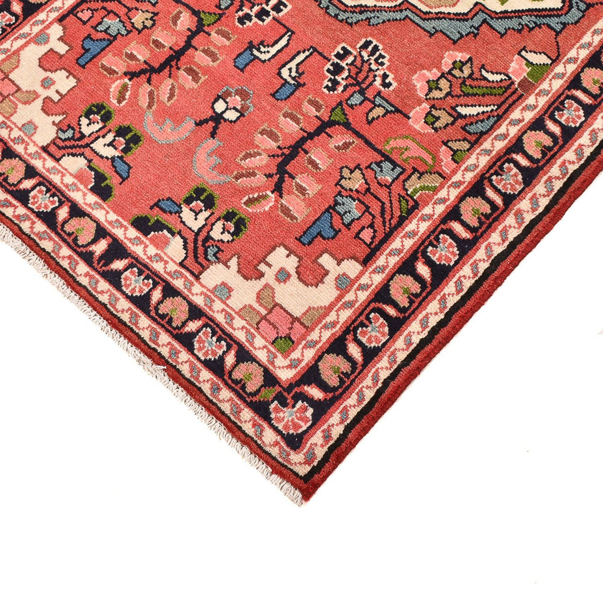 Tapis persan - Nomadic - 131 x 76 cm - rouge clair