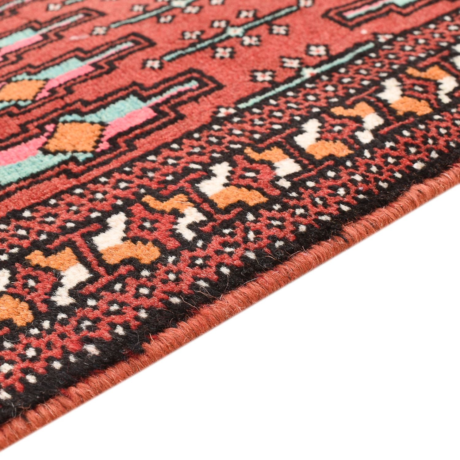 Tapis Turkaman - 129 x 71 cm - rouge