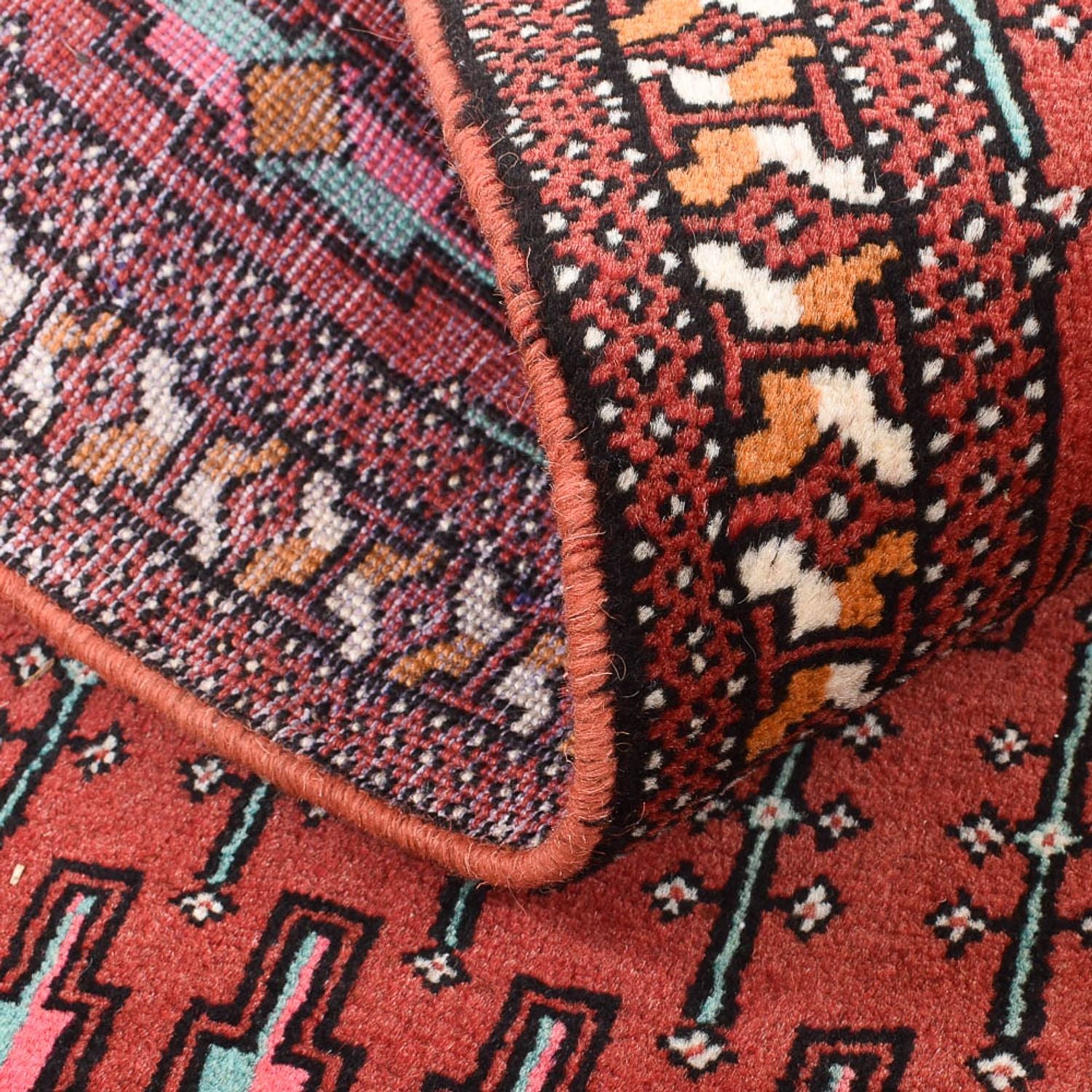 Tapis Turkaman - 129 x 71 cm - rouge