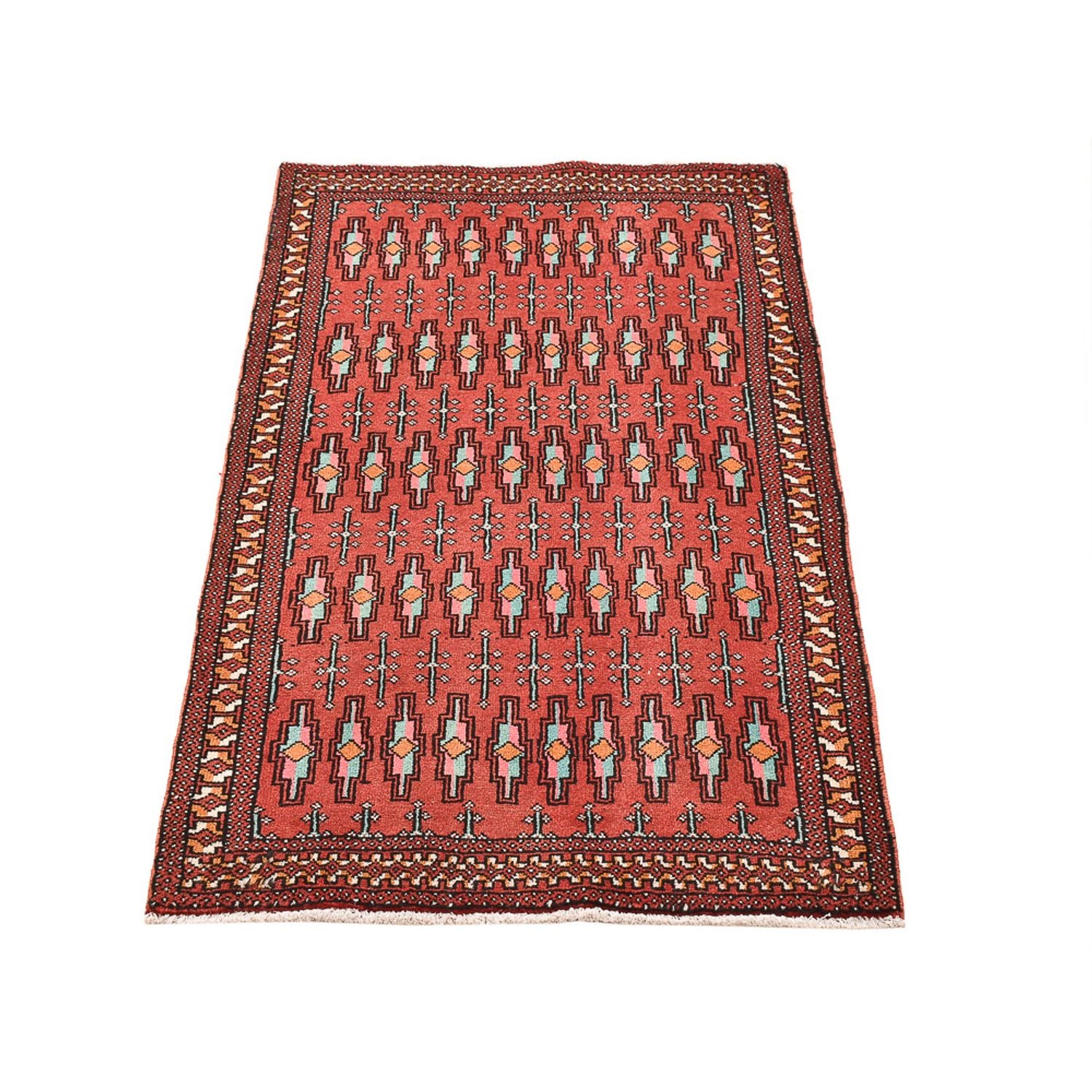 Tapis Turkaman - 129 x 71 cm - rouge