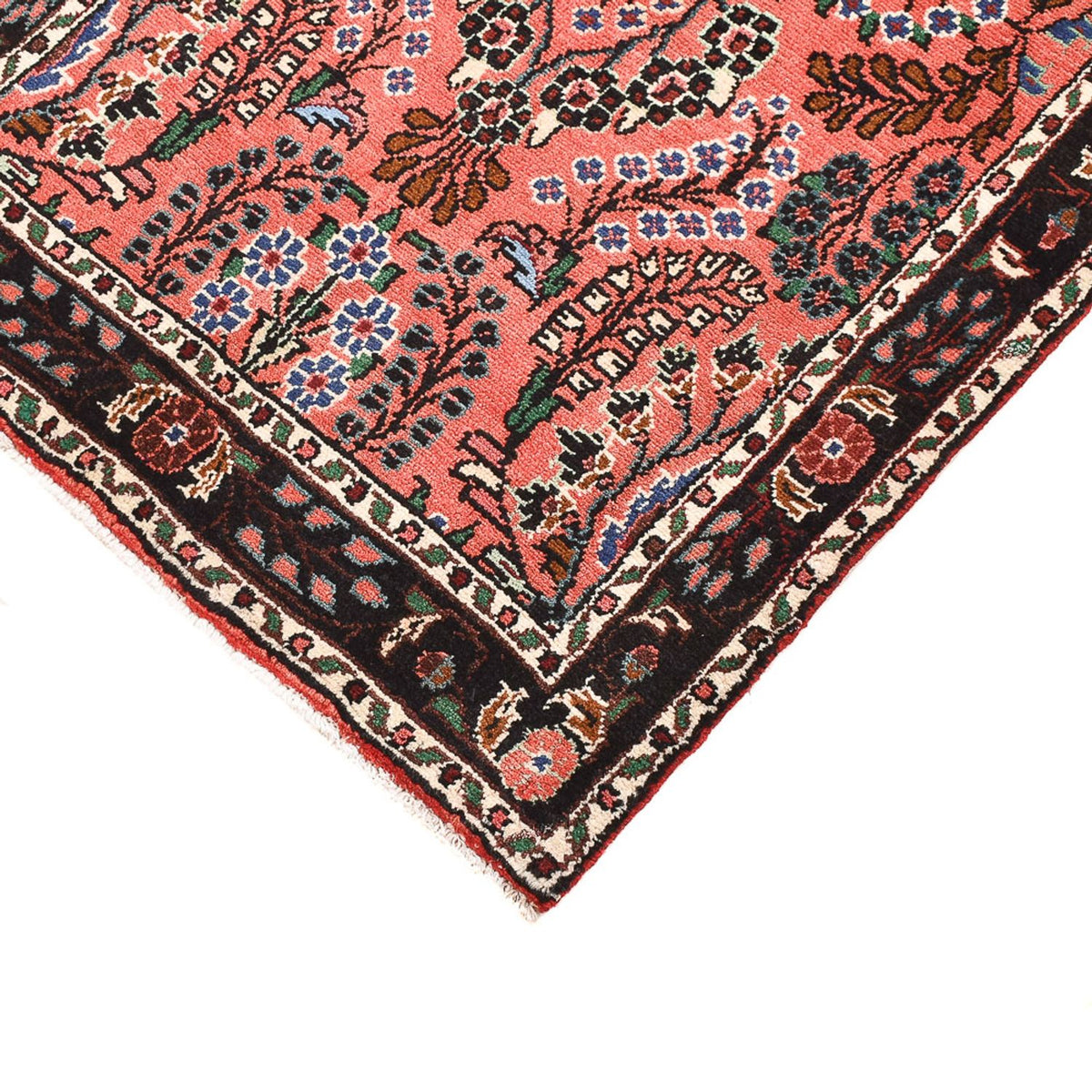 Tapis persan - Nomadic - 139 x 77 cm - rouge clair