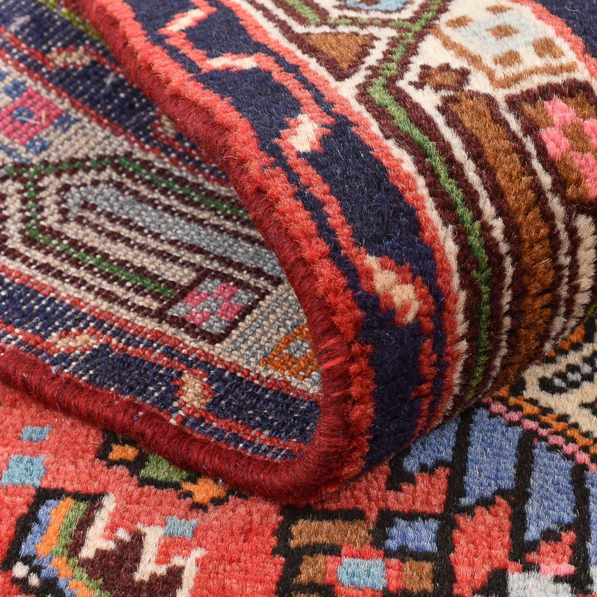 Tapis persan - Nomadic - 134 x 81 cm - rouge