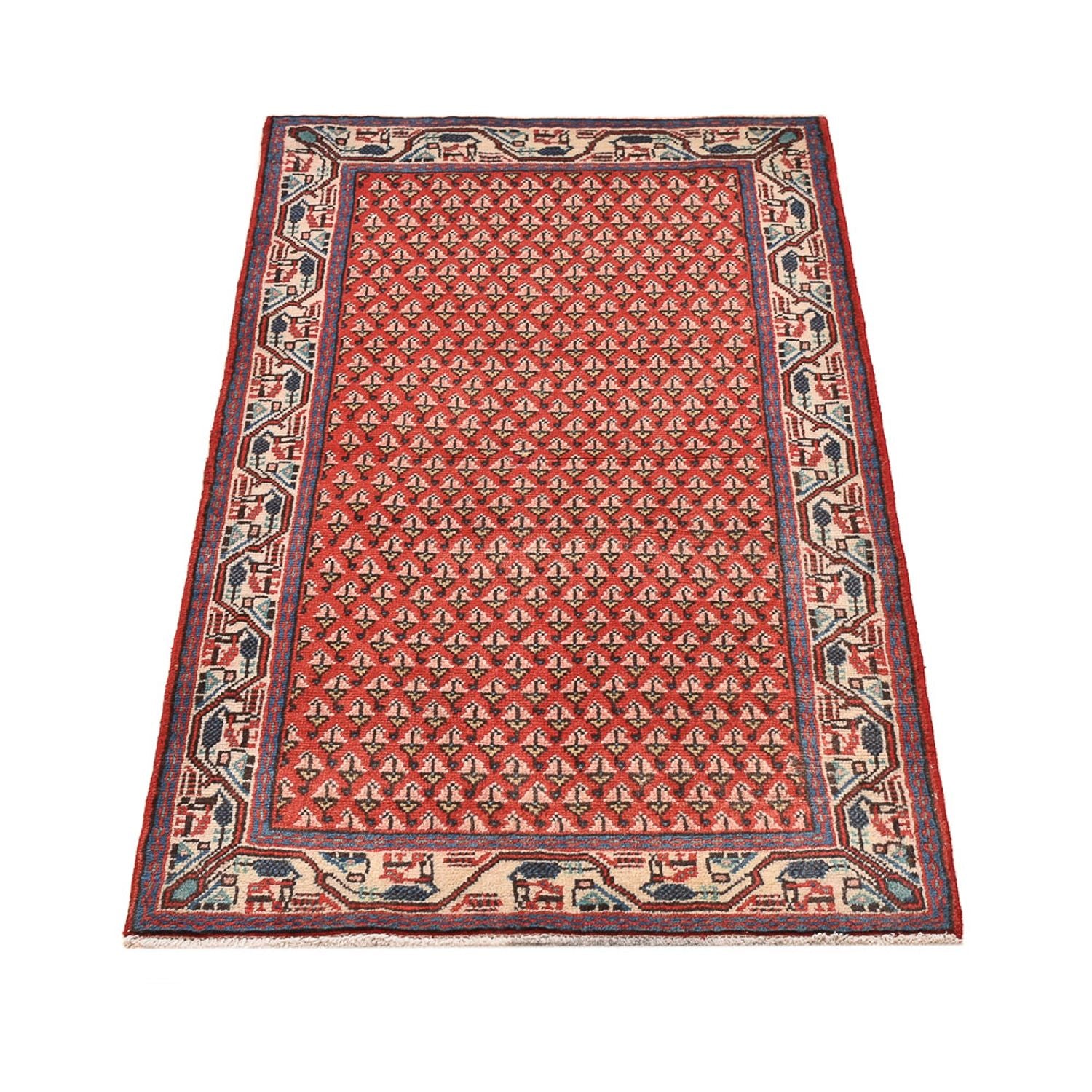 Tapis persan - Mir - 125 x 66 cm - rouille