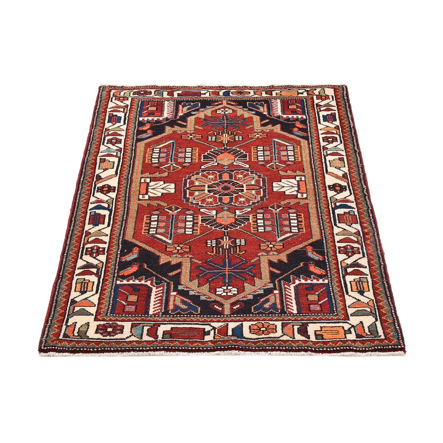 Tapis persan - Nomadic - 137 x 92 cm - rouge