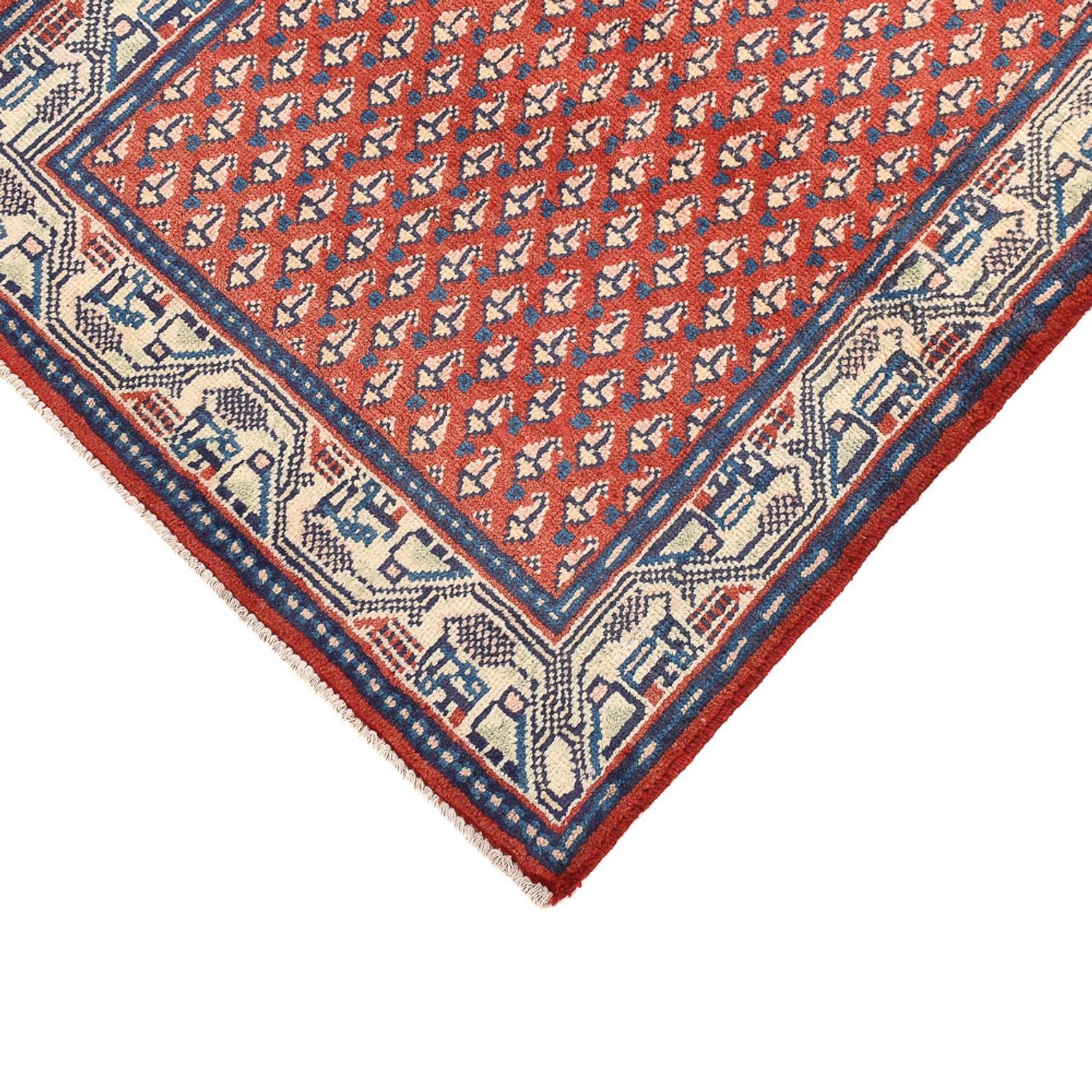 Tapis de couloir Tapis persan - Mir - 126 x 57 cm - rouge