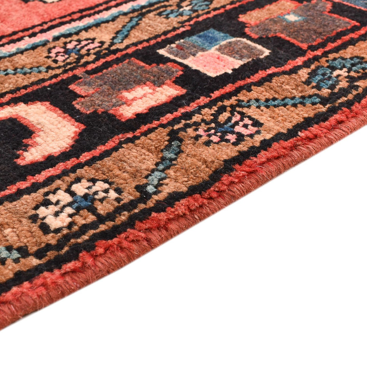 Tapis persan - Nomadic - 210 x 158 cm - rouge clair