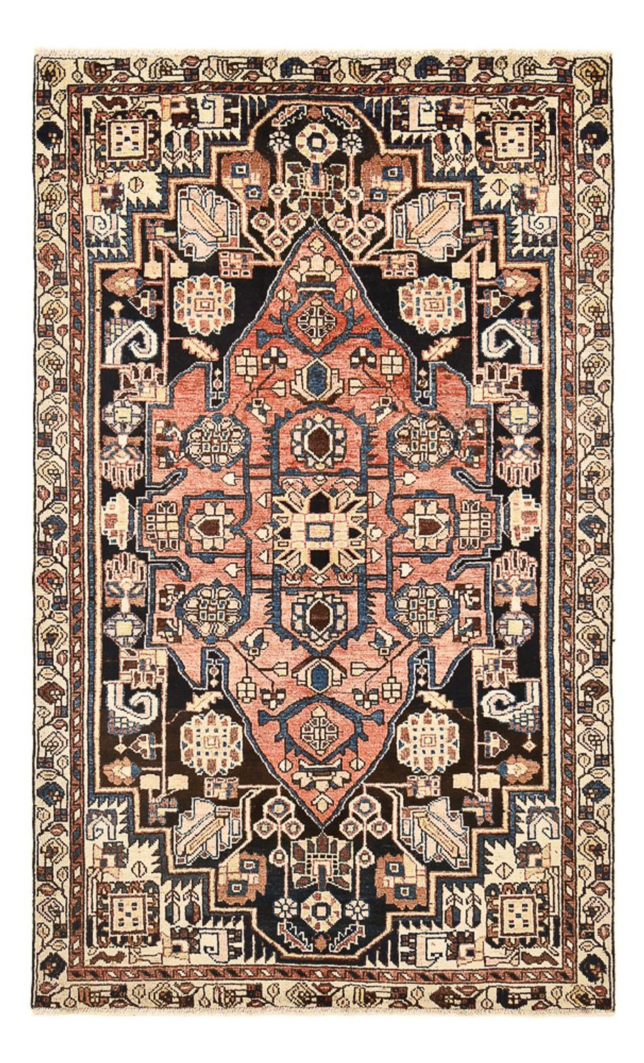 Tapis persan - Nomadic - 207 x 127 cm - rouge clair