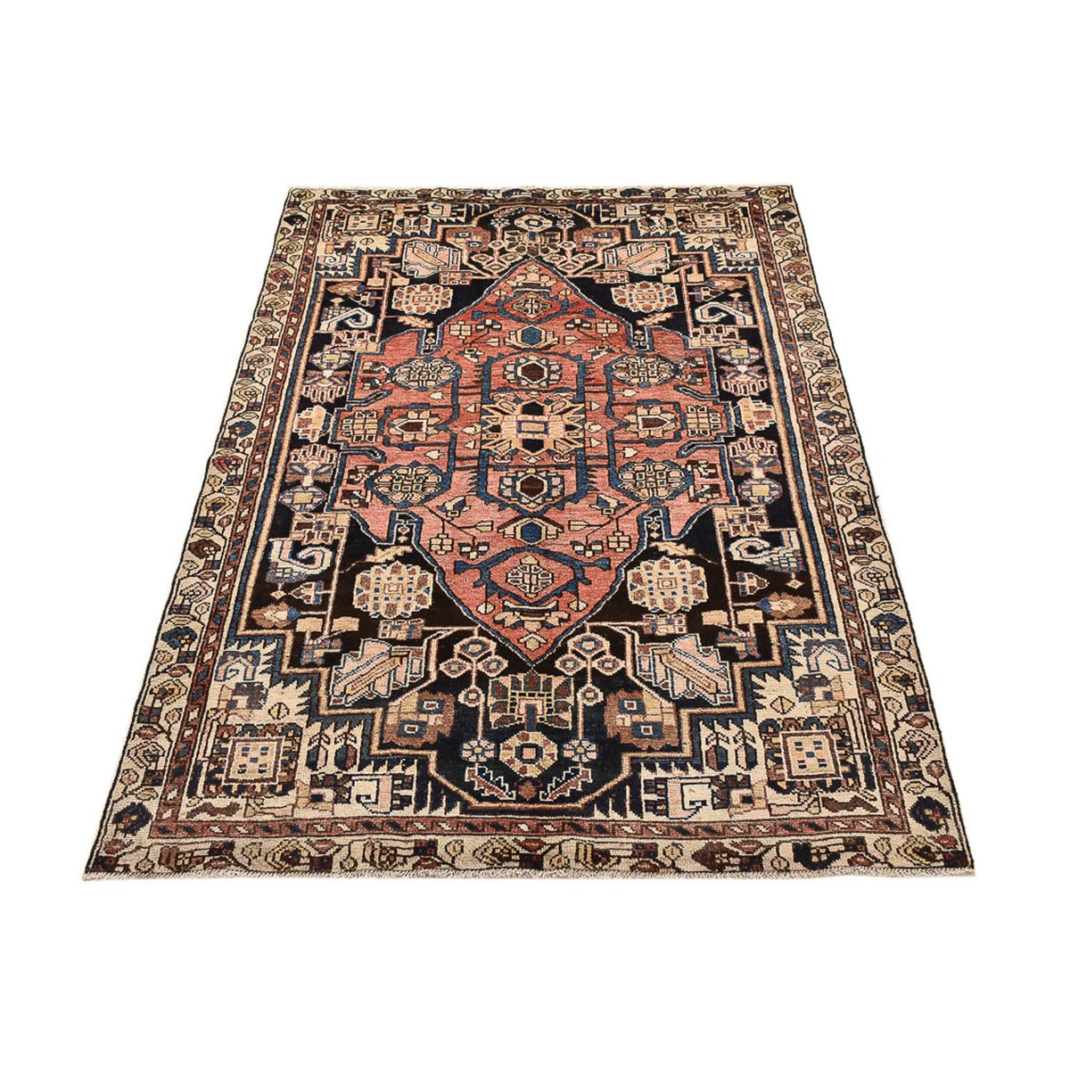 Tapis persan - Nomadic - 207 x 127 cm - rouge clair