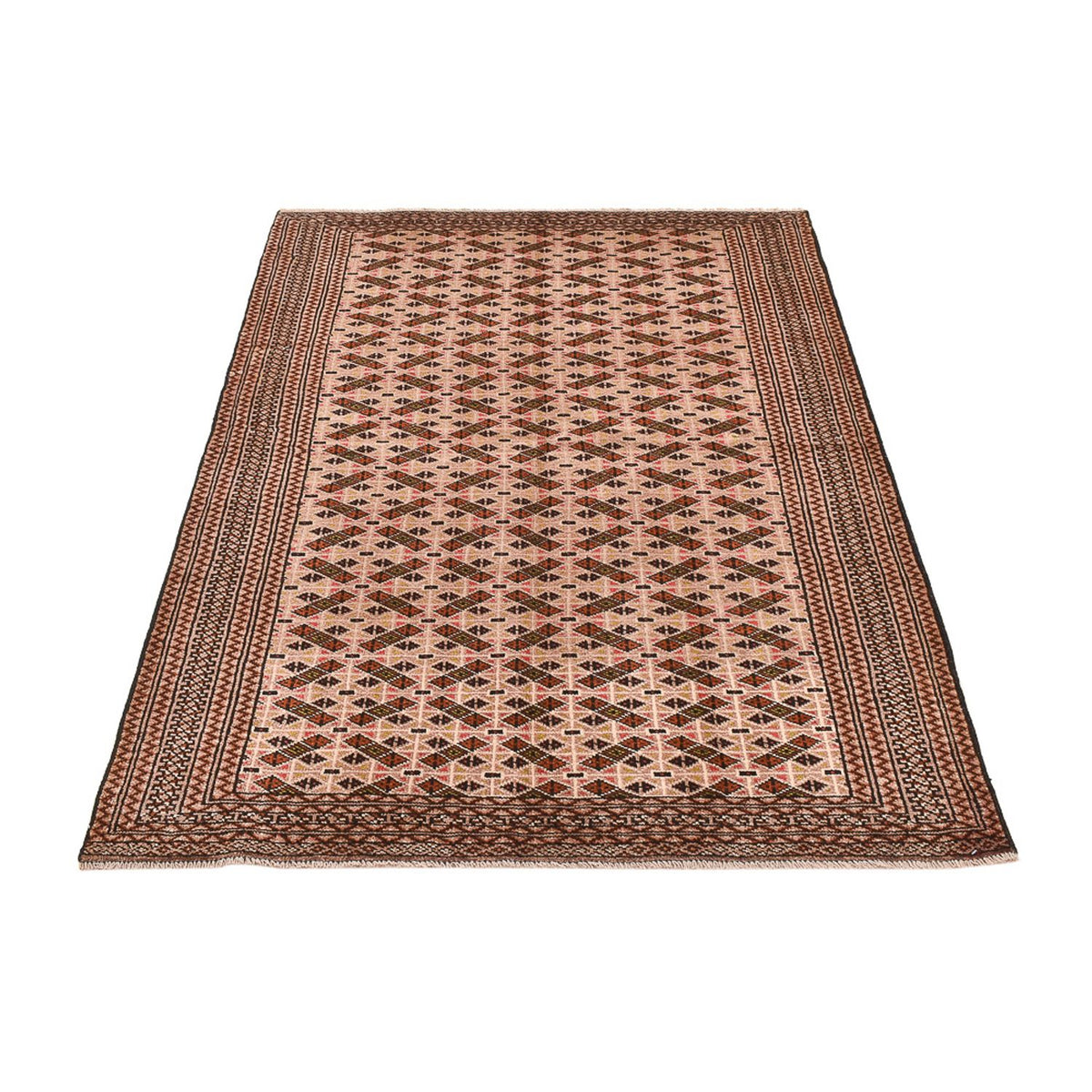 Tapis Turkaman - 190 x 128 cm - rouge clair