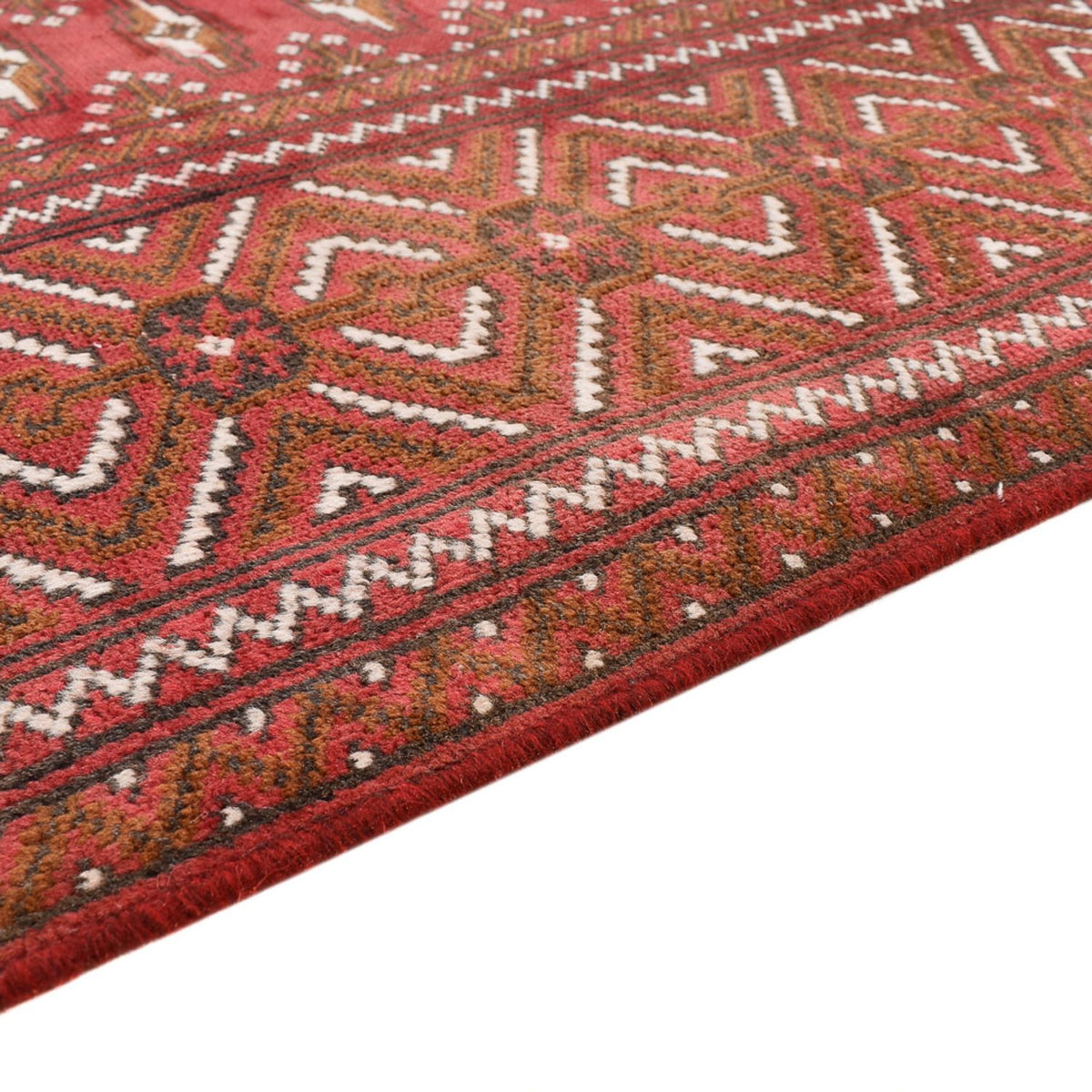 Tapis Turkaman - 280 x 203 cm - rouge clair