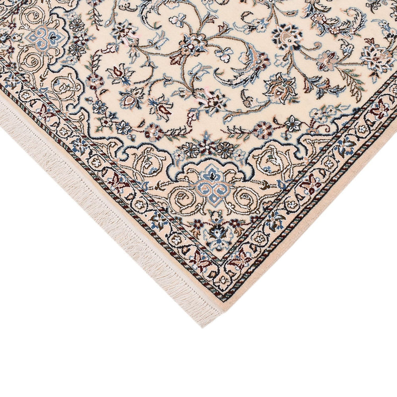 Tapis de couloir Tapis persan - Nain - Royal - 220 x 91 cm - crème