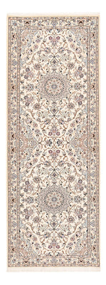 Tapis de couloir Tapis persan - Nain - Royal - 241 x 92 cm - crème