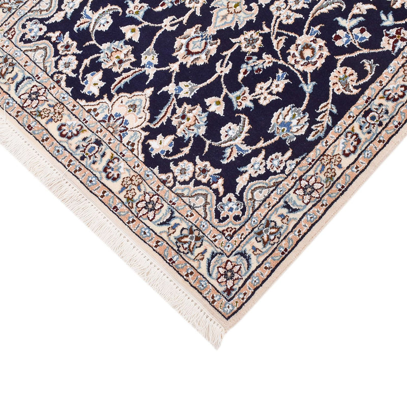 Tapis de couloir Tapis persan - Nain - Royal - 315 x 69 cm - bleu foncé