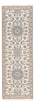 Tapis de couloir Tapis persan - Nain - Royal - 278 x 91 cm - crème