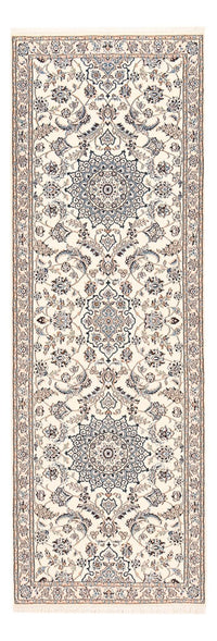 Tapis de couloir Tapis persan - Nain - Royal - 278 x 91 cm - crème