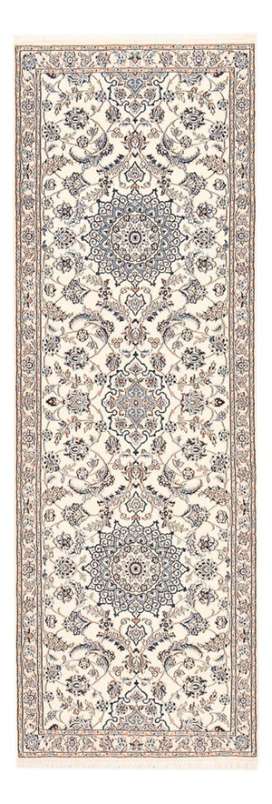 Tapis de couloir Tapis persan - Nain - Royal - 278 x 91 cm - crème
