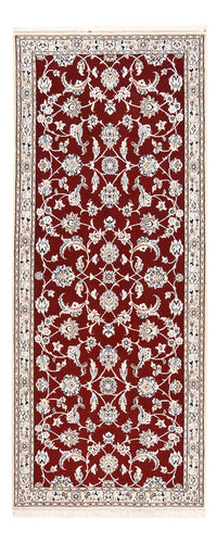 Tapis de couloir Tapis persan - Nain - Royal - 215 x 90 cm - rouge