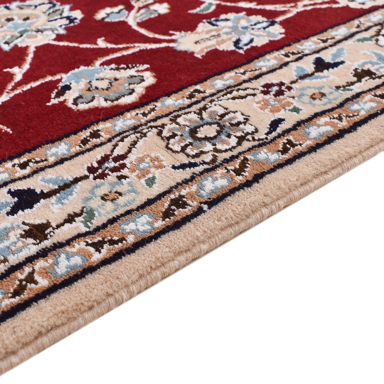 Tapis de couloir Tapis persan - Nain - Royal - 215 x 90 cm - rouge