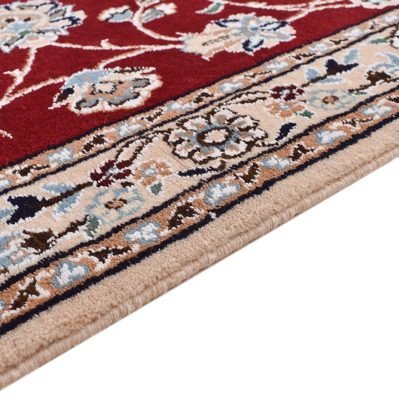 Tapis de couloir Tapis persan - Nain - Royal - 215 x 90 cm - rouge