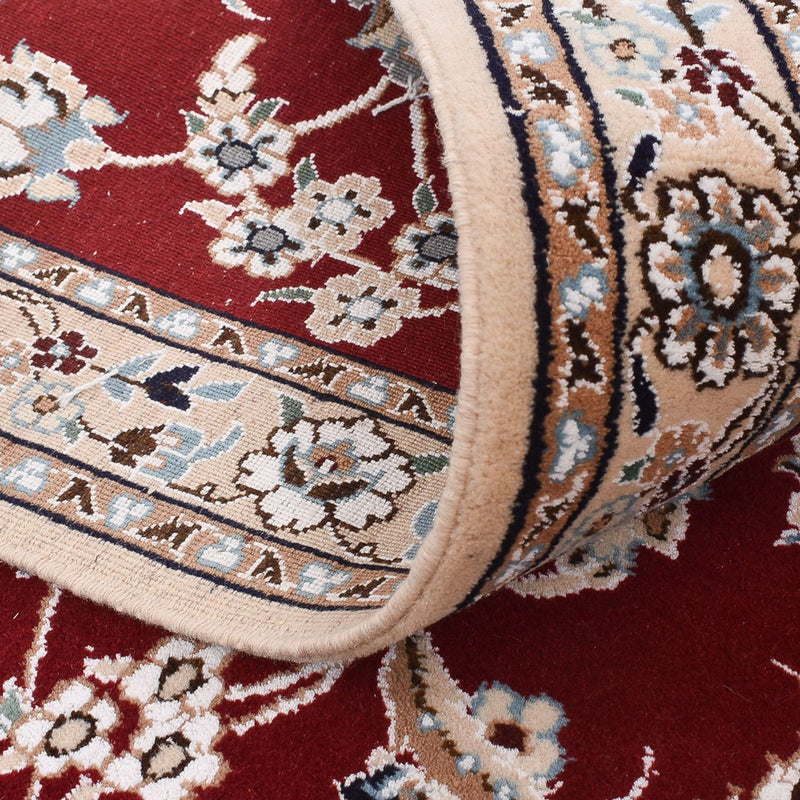 Tapis de couloir Tapis persan - Nain - Royal - 215 x 90 cm - rouge