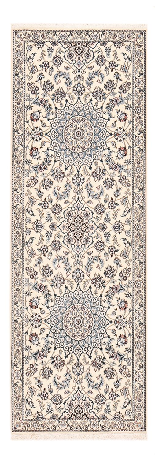 Tapis de couloir Tapis persan - Nain - Royal - 229 x 81 cm - crème