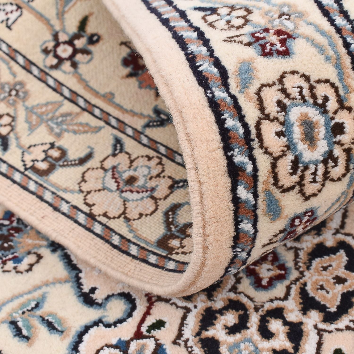 Tapis de couloir Tapis persan - Nain - Royal - 229 x 81 cm - crème