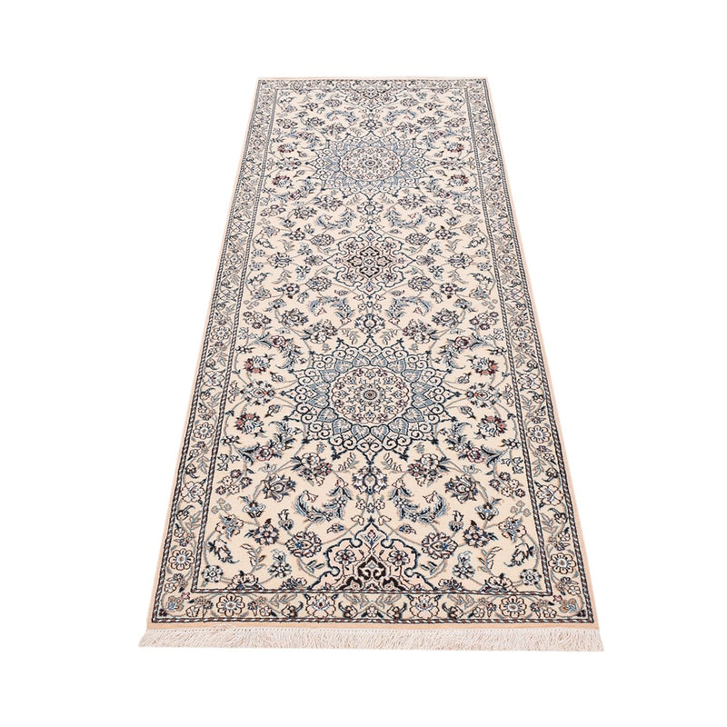 Tapis de couloir Tapis persan - Nain - Royal - 229 x 81 cm - crème