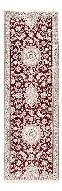 Tapis de couloir Tapis persan - Nain - Royal - 275 x 93 cm - rouge