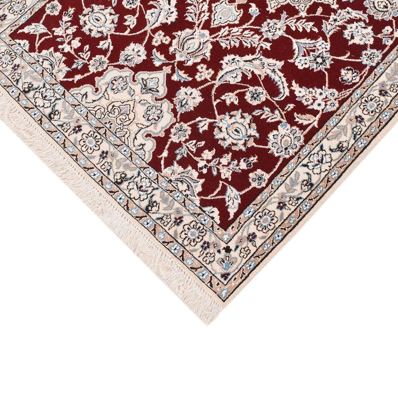Tapis de couloir Tapis persan - Nain - Royal - 275 x 93 cm - rouge
