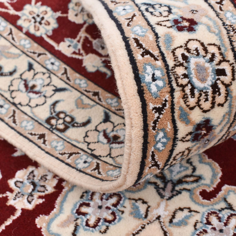 Tapis de couloir Tapis persan - Nain - Royal - 275 x 93 cm - rouge