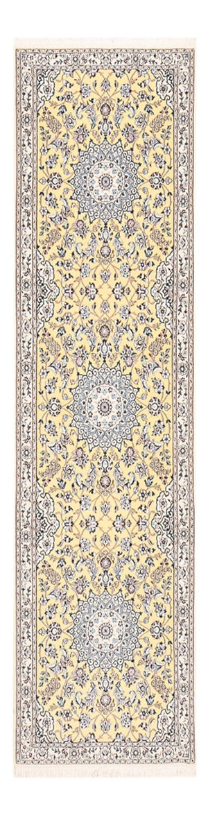 Tapis de couloir Tapis persan - Nain - Royal - 320 x 90 cm - beige