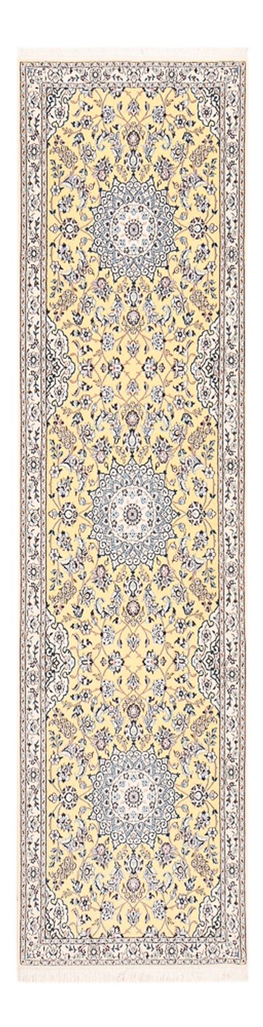 Tapis de couloir Tapis persan - Nain - Royal - 320 x 90 cm - beige