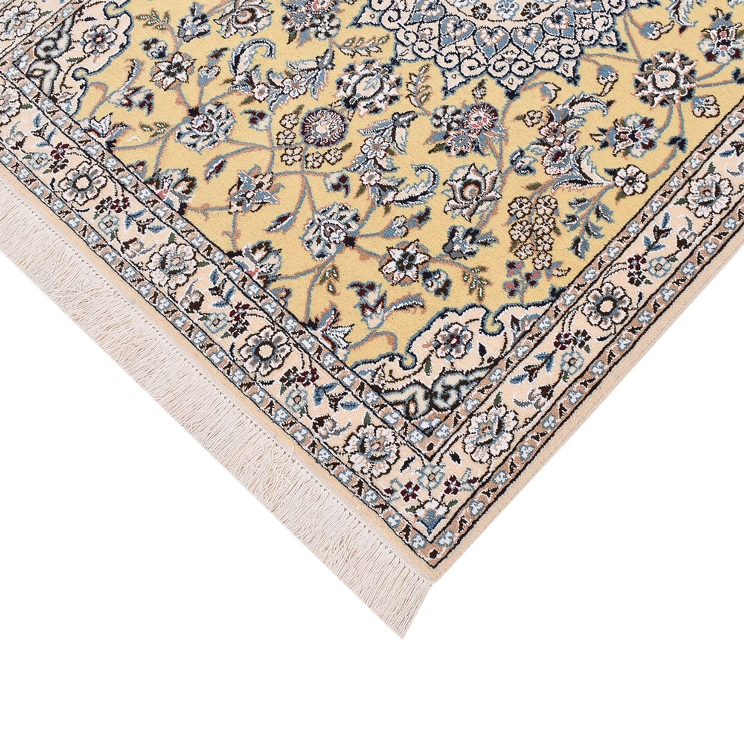 Tapis de couloir Tapis persan - Nain - Royal - 320 x 90 cm - beige