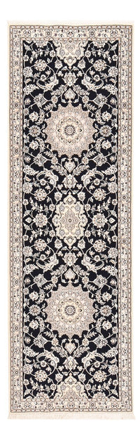 Tapis de couloir Tapis persan - Nain - Royal - 275 x 90 cm - bleu foncé