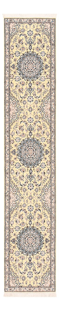 Tapis de couloir Tapis persan - Nain - Royal - 309 x 61 cm - beige