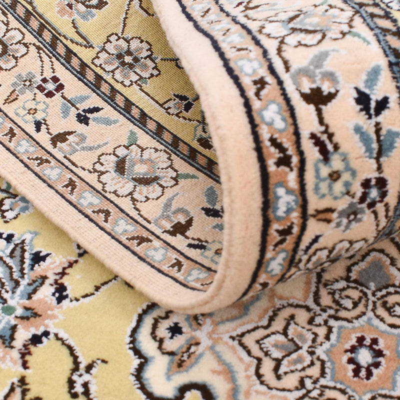 Tapis de couloir Tapis persan - Nain - Royal - 263 x 90 cm - beige