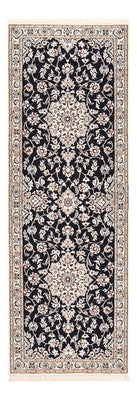 Tapis de couloir Tapis persan - Nain - Royal - 213 x 72 cm - bleu foncé