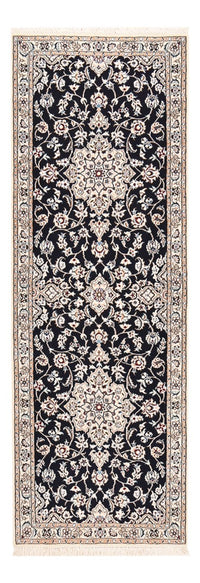 Tapis de couloir Tapis persan - Nain - Royal - 213 x 72 cm - bleu foncé