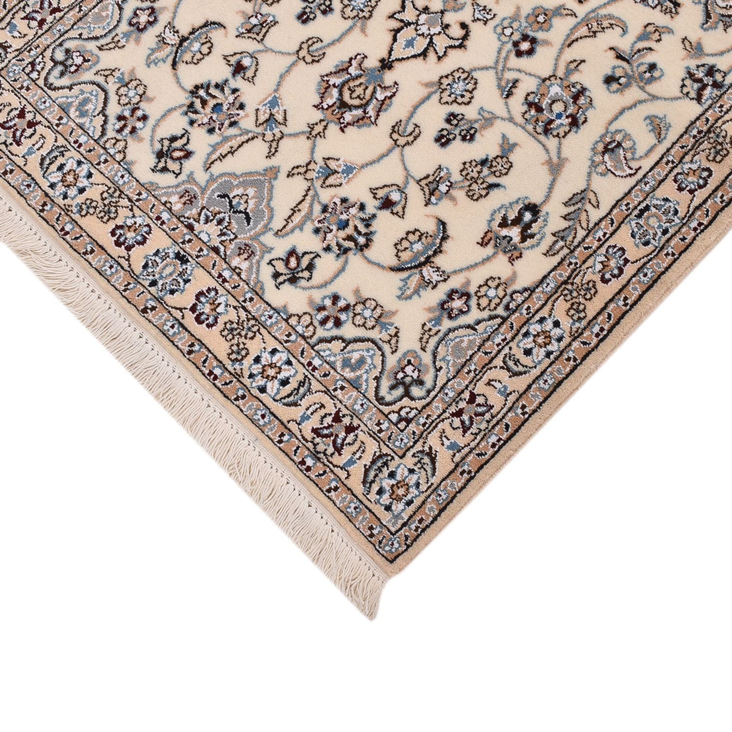 Tapis de couloir Tapis persan - Nain - Royal - 220 x 70 cm - crème