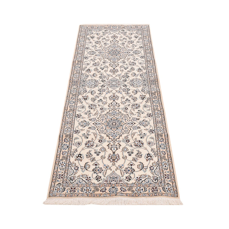 Tapis de couloir Tapis persan - Nain - Royal - 220 x 70 cm - crème