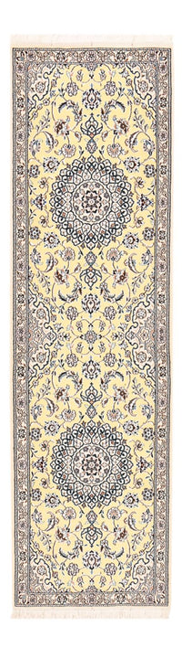 Tapis de couloir Tapis persan - Nain - Royal - 204 x 60 cm - beige