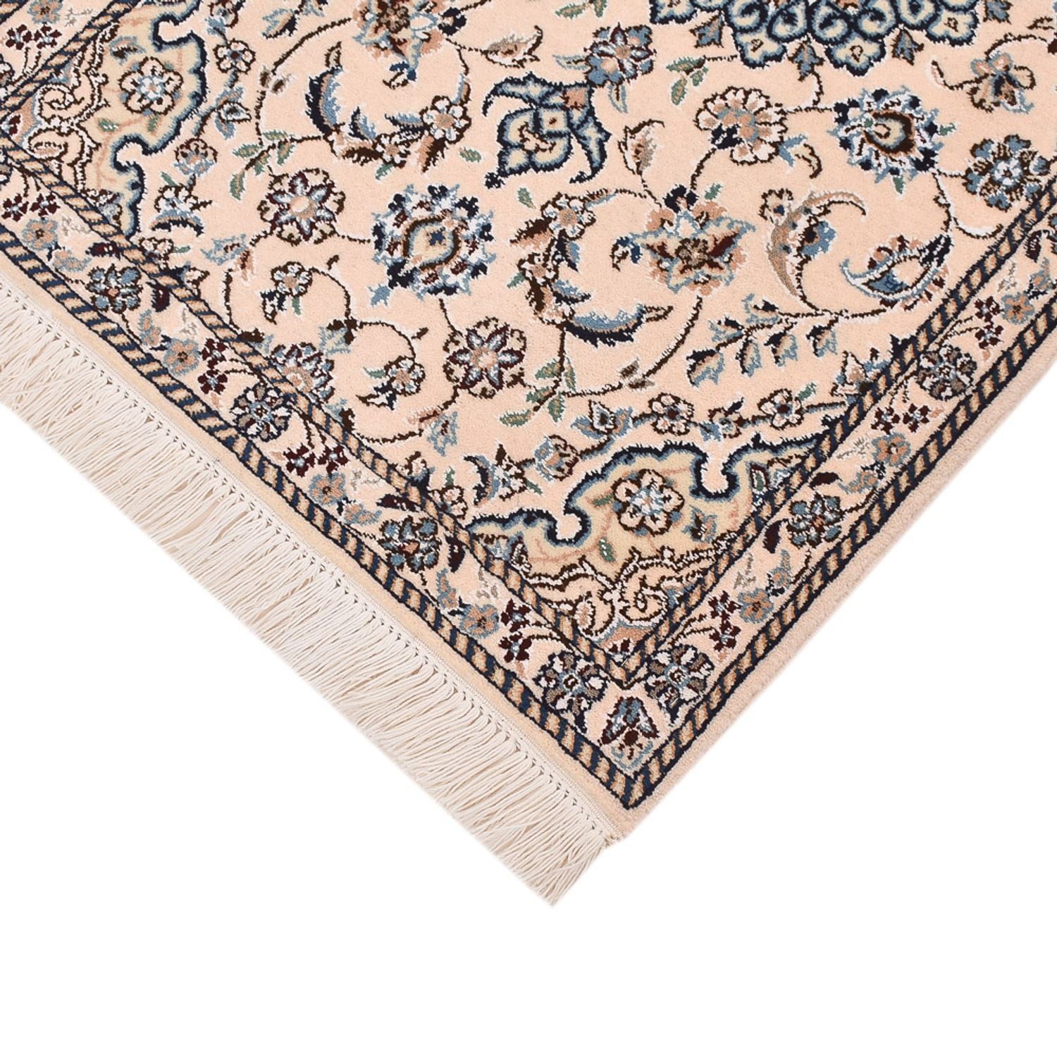 Tapis de couloir Tapis persan - Nain - Royal - 200 x 62 cm - crème