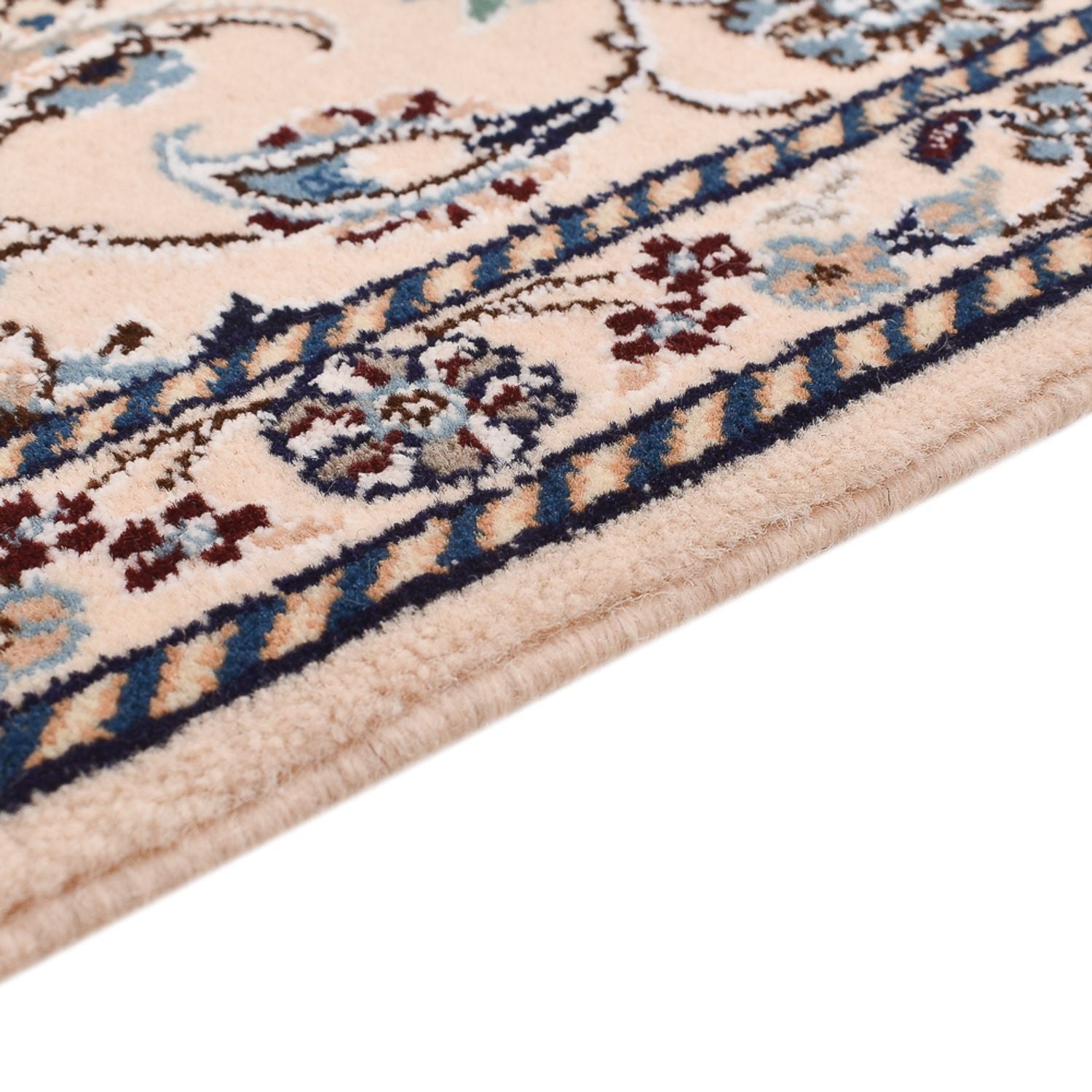 Tapis de couloir Tapis persan - Nain - Royal - 200 x 62 cm - crème