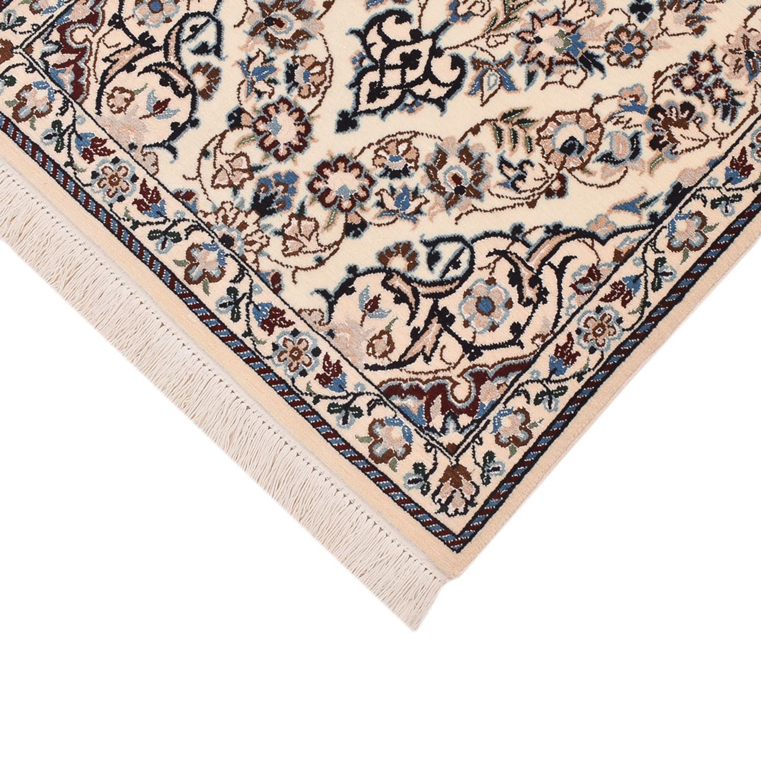 Tapis de couloir Tapis persan - Nain - Royal - 230 x 70 cm - crème