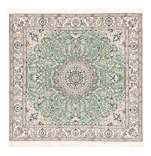 Tapis persan - Nain - Royal carré  - 152 x 149 cm - vert clair