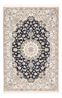 Tapis persan - Nain - Royal - 252 x 164 cm - bleu foncé