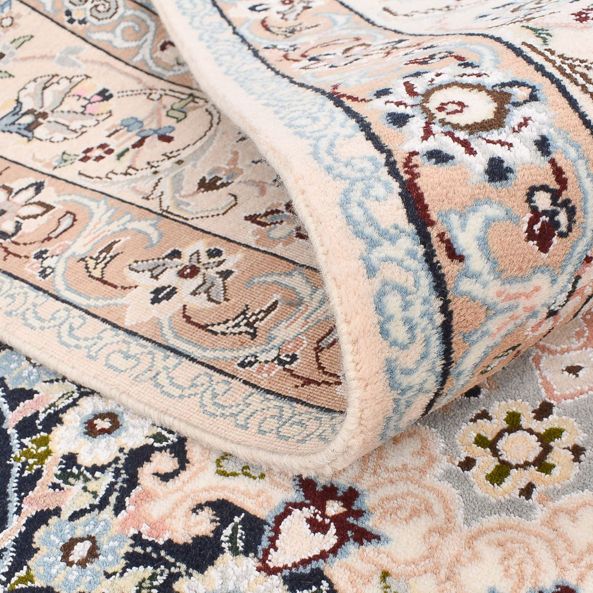 Tapis persan - Nain - Royal - 252 x 164 cm - bleu foncé